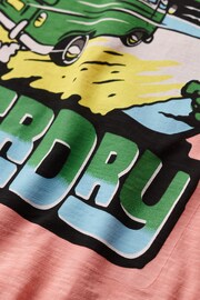 Superdry Pink Travel Graphic Loose T-Shirt - Image 5 of 5