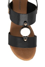 Dunlop Black Wedge Open-Toe Sandals - Image 4 of 4