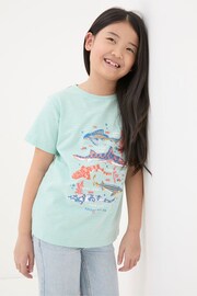 FatFace Green Shark Species T-Shirt - Image 1 of 4