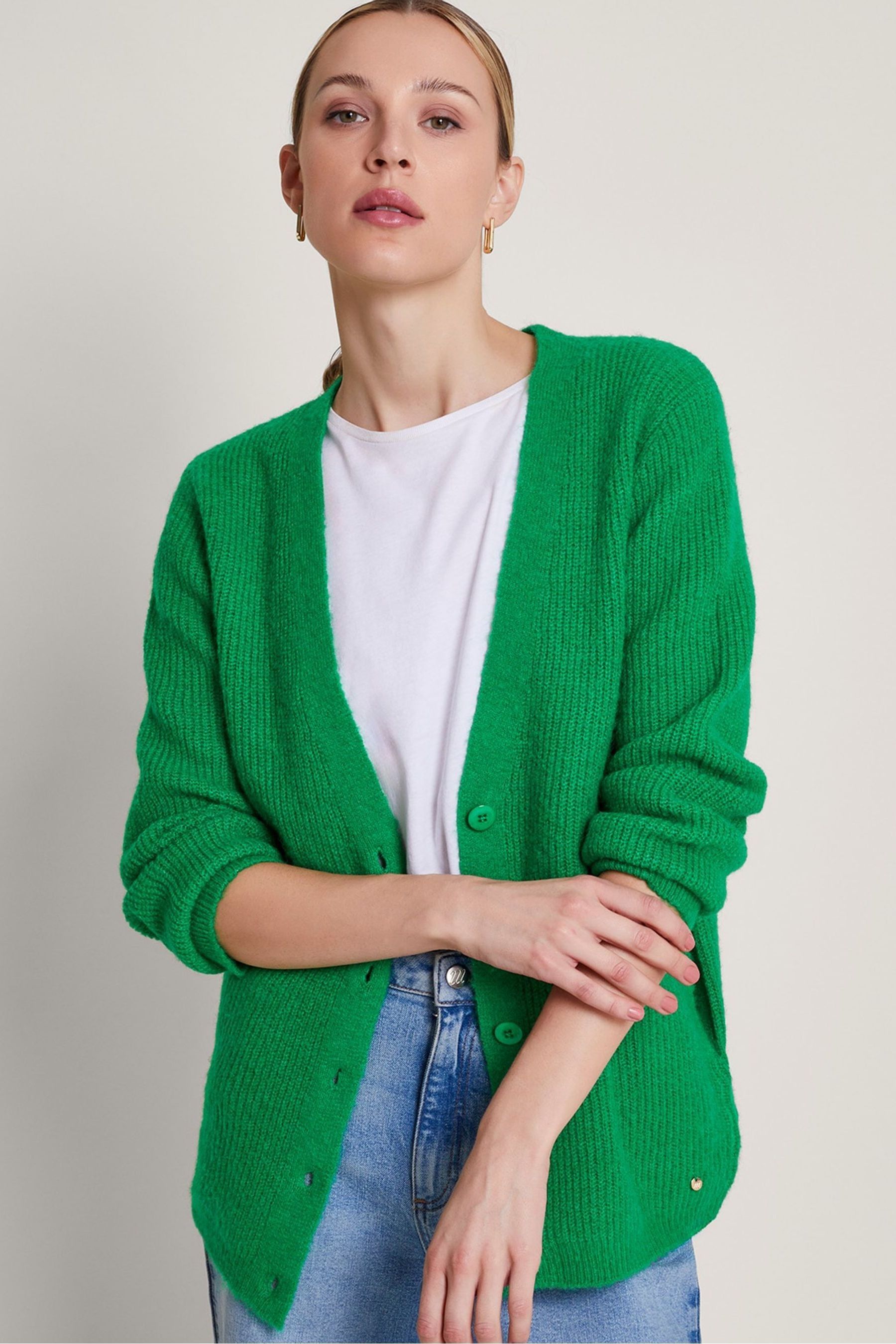 Next green cardigan top