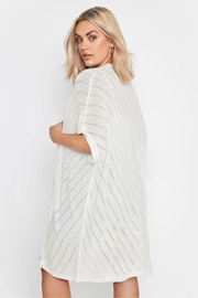 White Cocoon Chevron Stripe Cardigan - Image 3 of 5