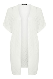 White Cocoon Chevron Stripe Cardigan - Image 5 of 5