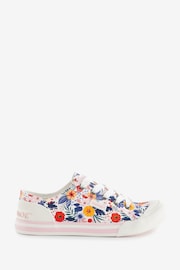 Rocket Dog Jazzin Malden Floral Cotton White Trainers - Image 1 of 7