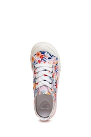 Rocket Dog Jazzin Malden Floral Cotton White Trainers - Image 5 of 7