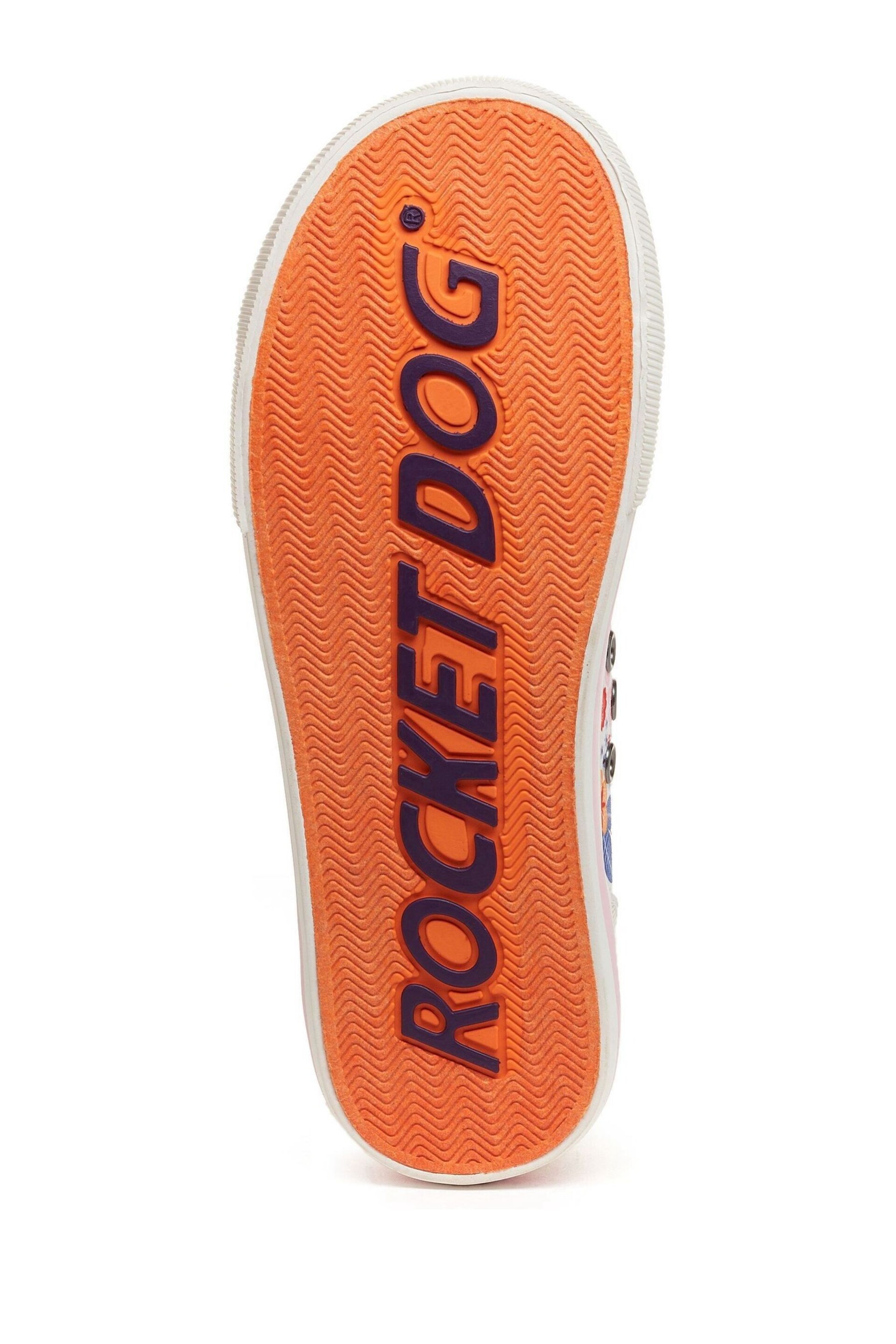 Rocket Dog Jazzin Malden Floral Cotton White Trainers - Image 6 of 7