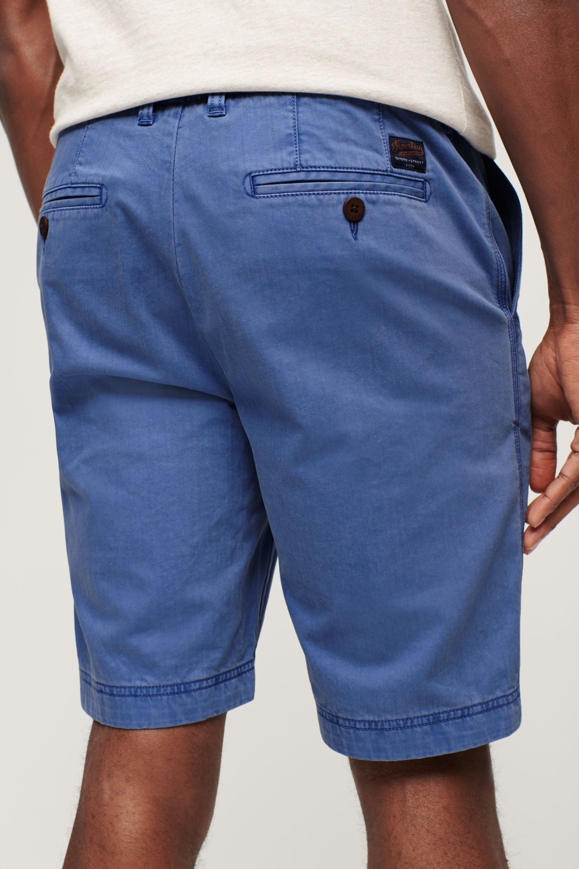 Superdry Blue Officer Chino Shorts - Image 2 of 4