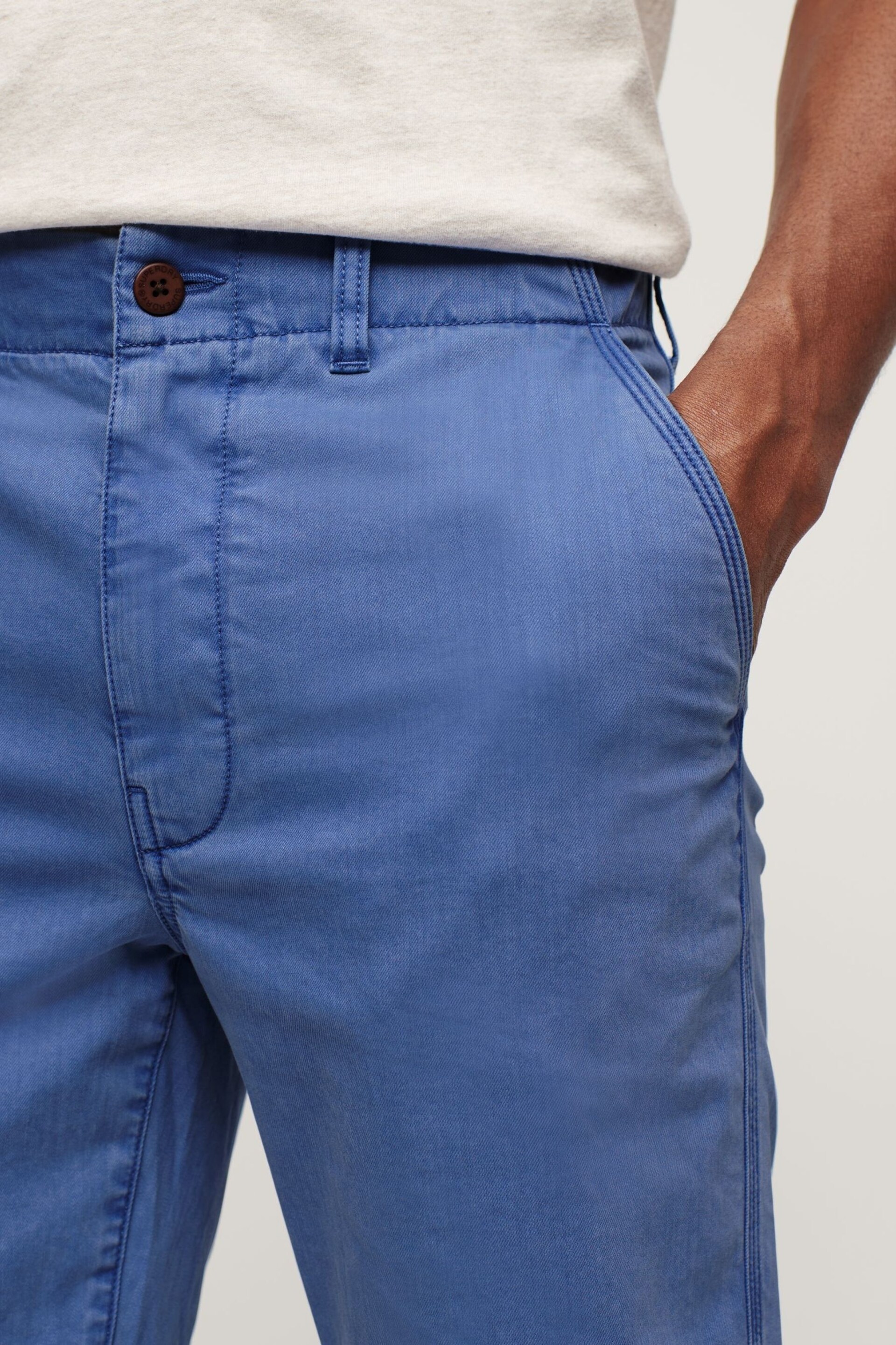 Superdry Blue Officer Chino Shorts - Image 4 of 4