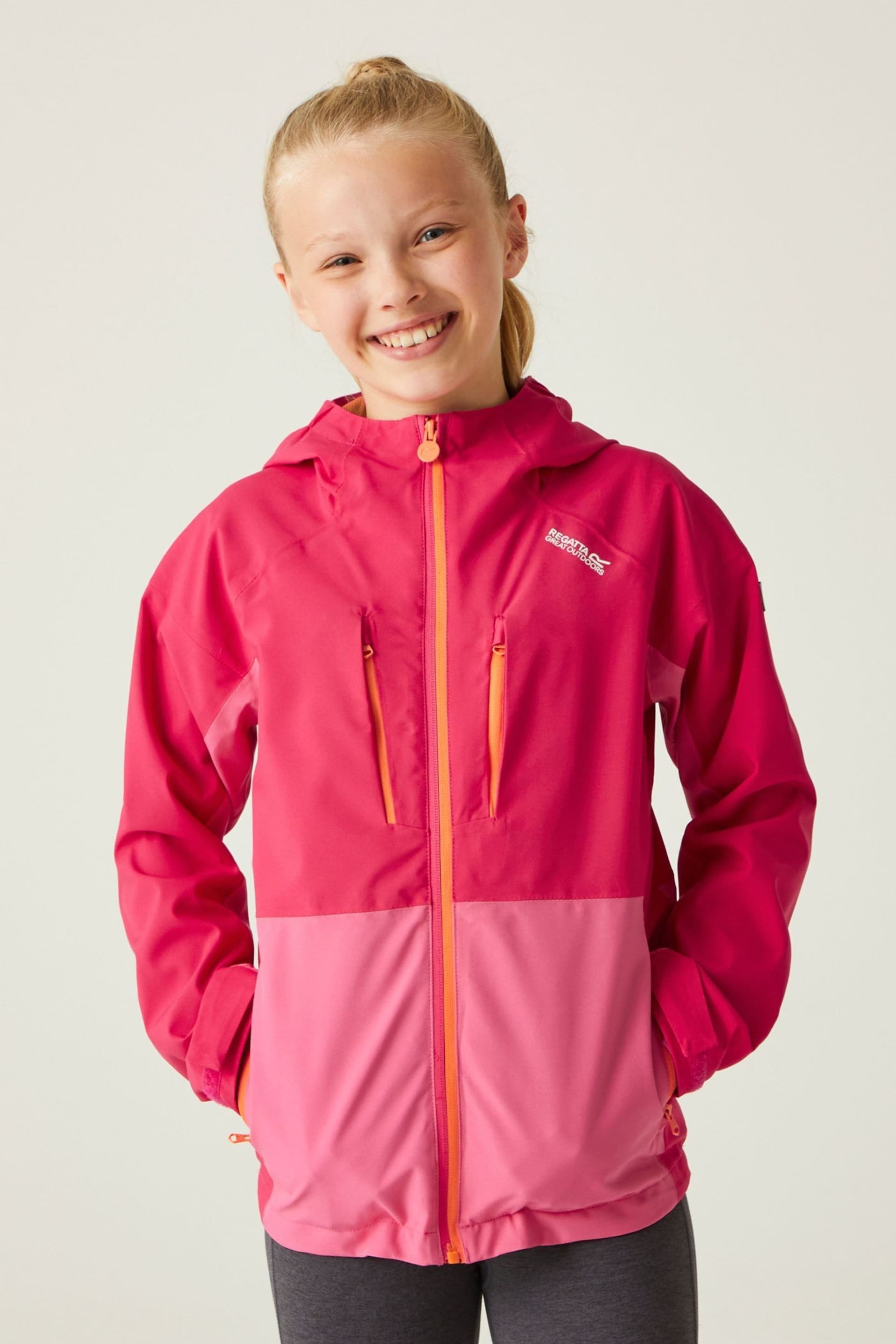 Regatta Pink Junior Highton V Waterproof Hiking Jacket - Image 3 of 7