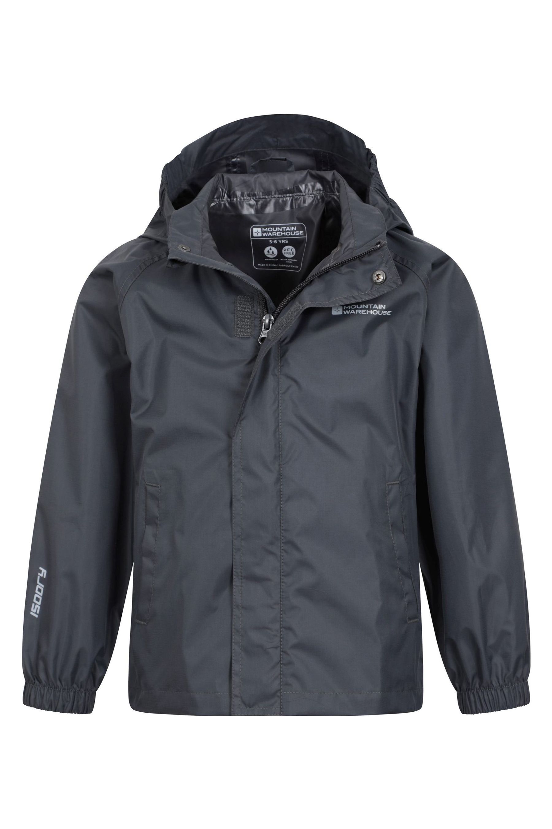 Mountain Warehouse Black Kids Pakka II Waterproof Jacket