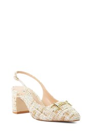 Dune London Cream Choices Bouclé Slingback Shoes - Image 3 of 6