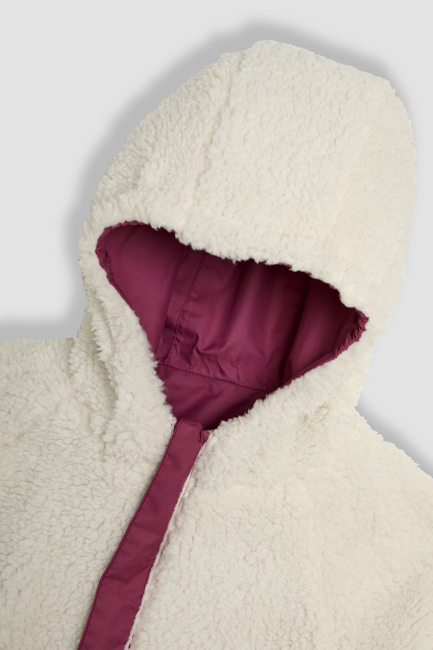 Buy JoJo Maman Bebe Pink Colour Block Reversible Sherpa Lined Jacket from the Next UK online shop