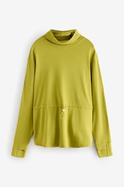 Green Active Cowl Neck Sweat Top - Image 6 of 7