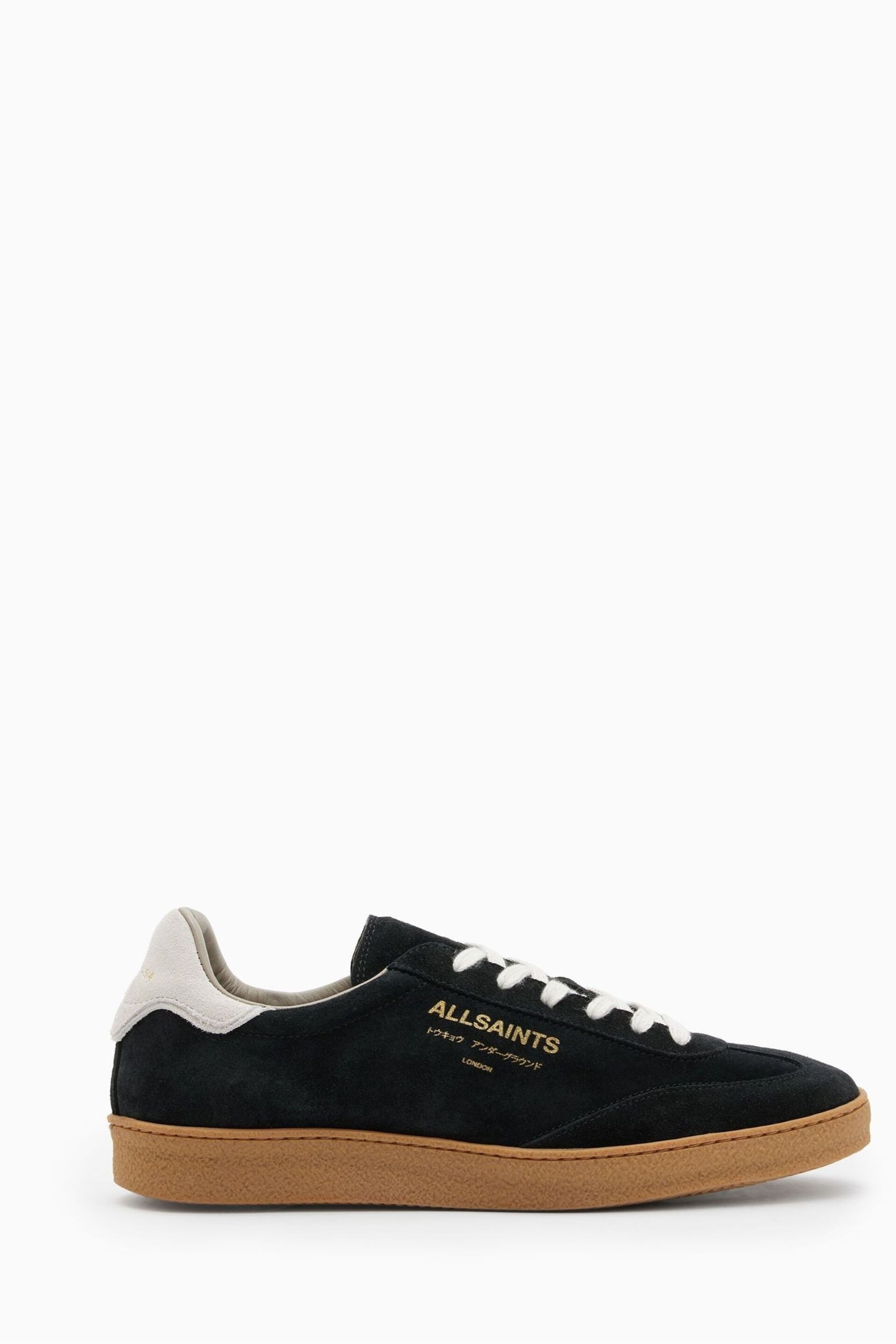 AllSaints Black Suede Thelma Sneakers - Image 1 of 5