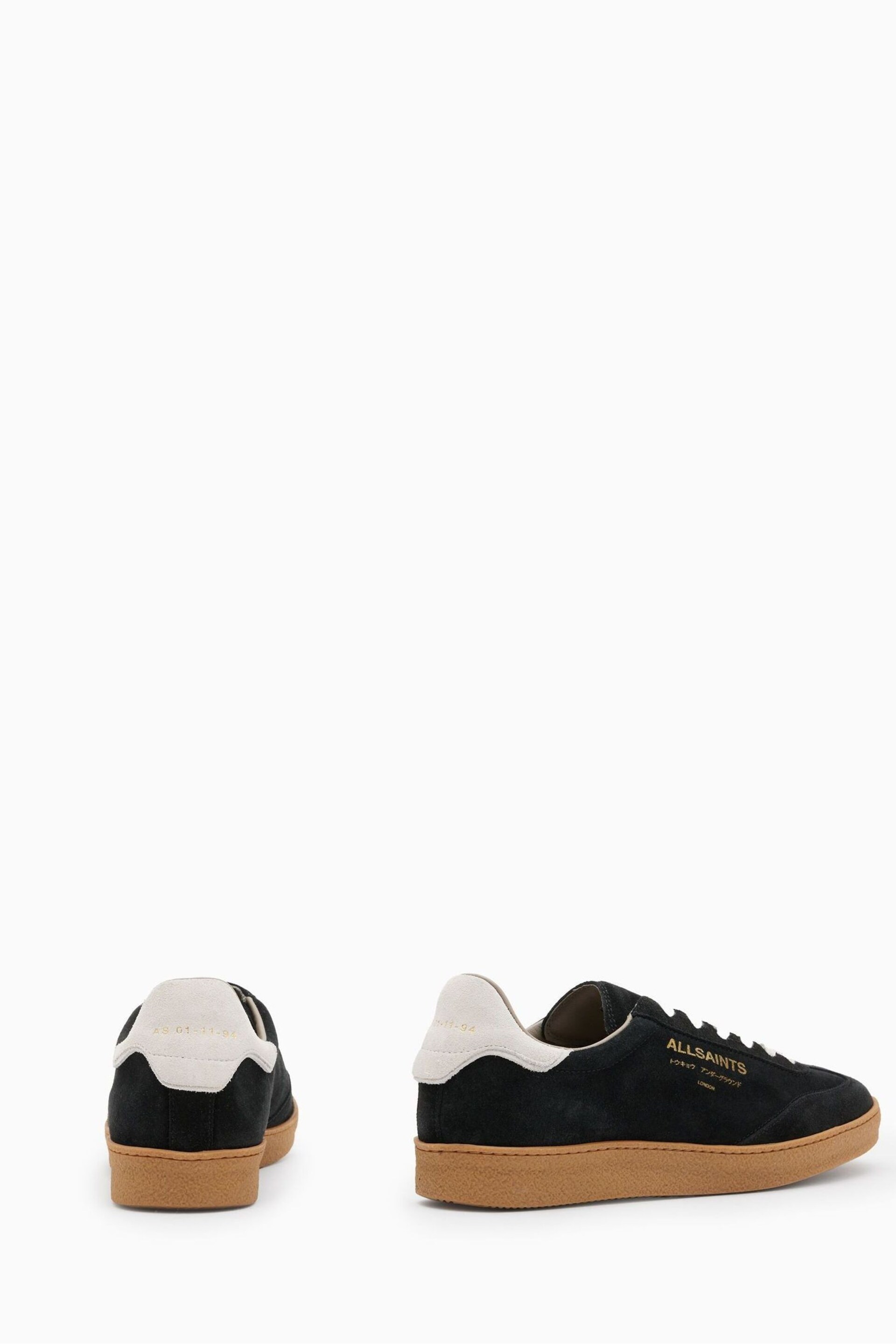AllSaints Black Suede Thelma Sneakers - Image 3 of 5