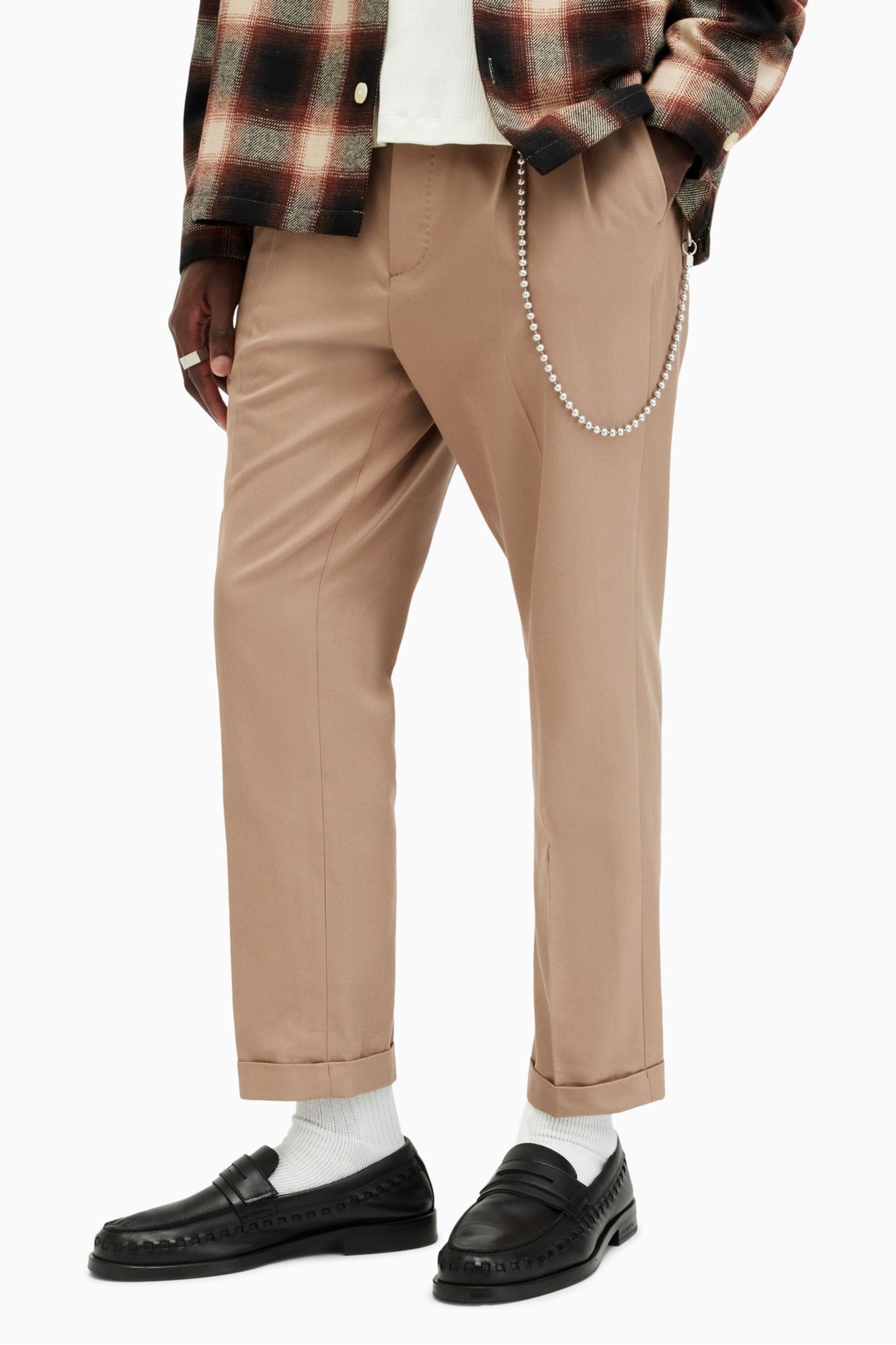 AllSaints Natural Tallis Trousers - Image 1 of 6