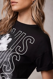 Mint Velvet Black Elvis Graphic T-Shirt - Image 3 of 6