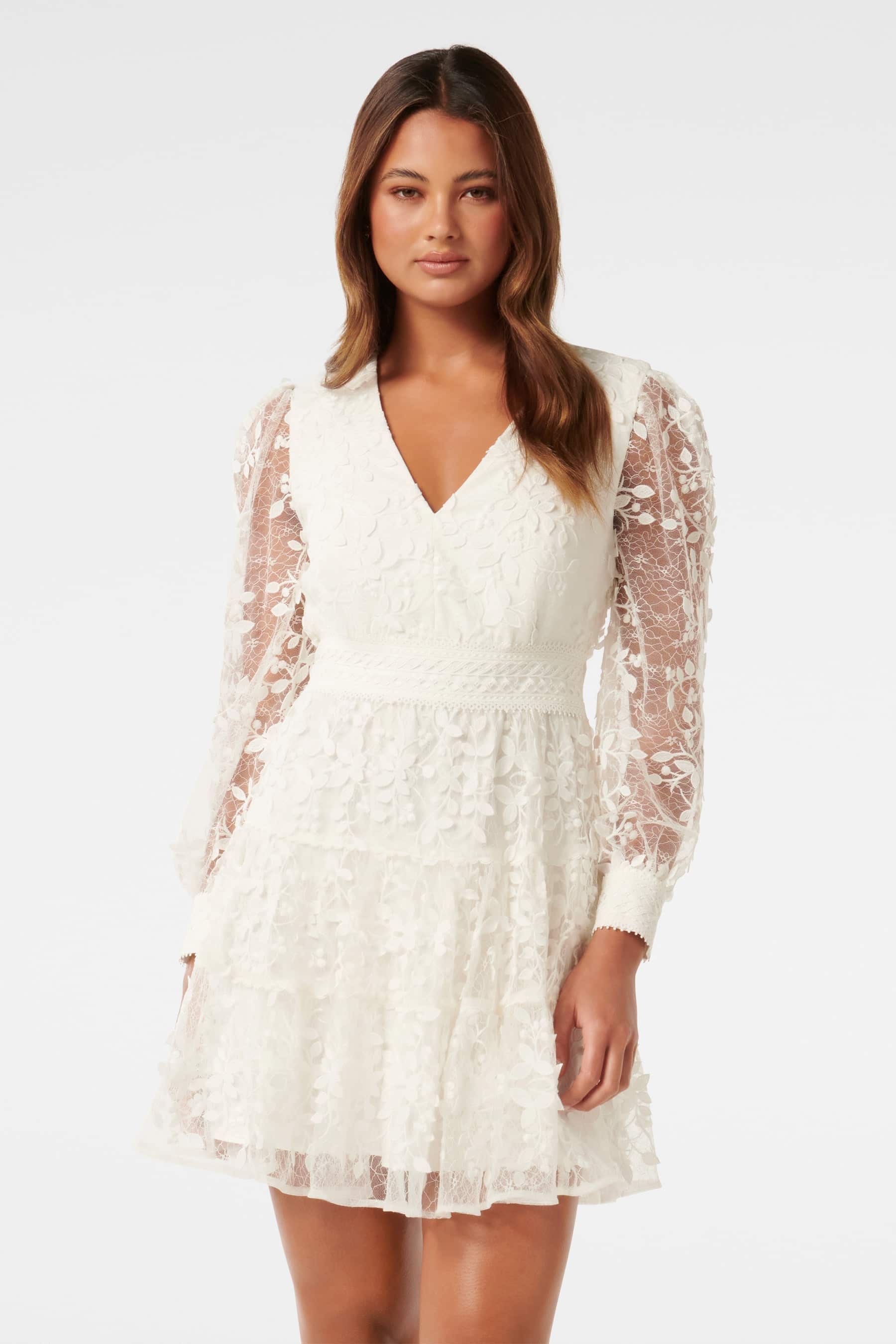 Forever new shine lace floral dress discount