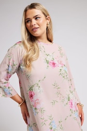 Yours London Curve Pink Zebra Print Tunic Top - Image 3 of 6