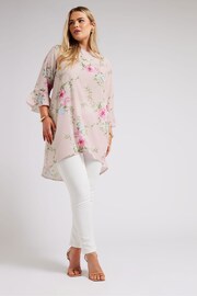 Yours London Curve Pink Zebra Print Tunic Top - Image 4 of 6