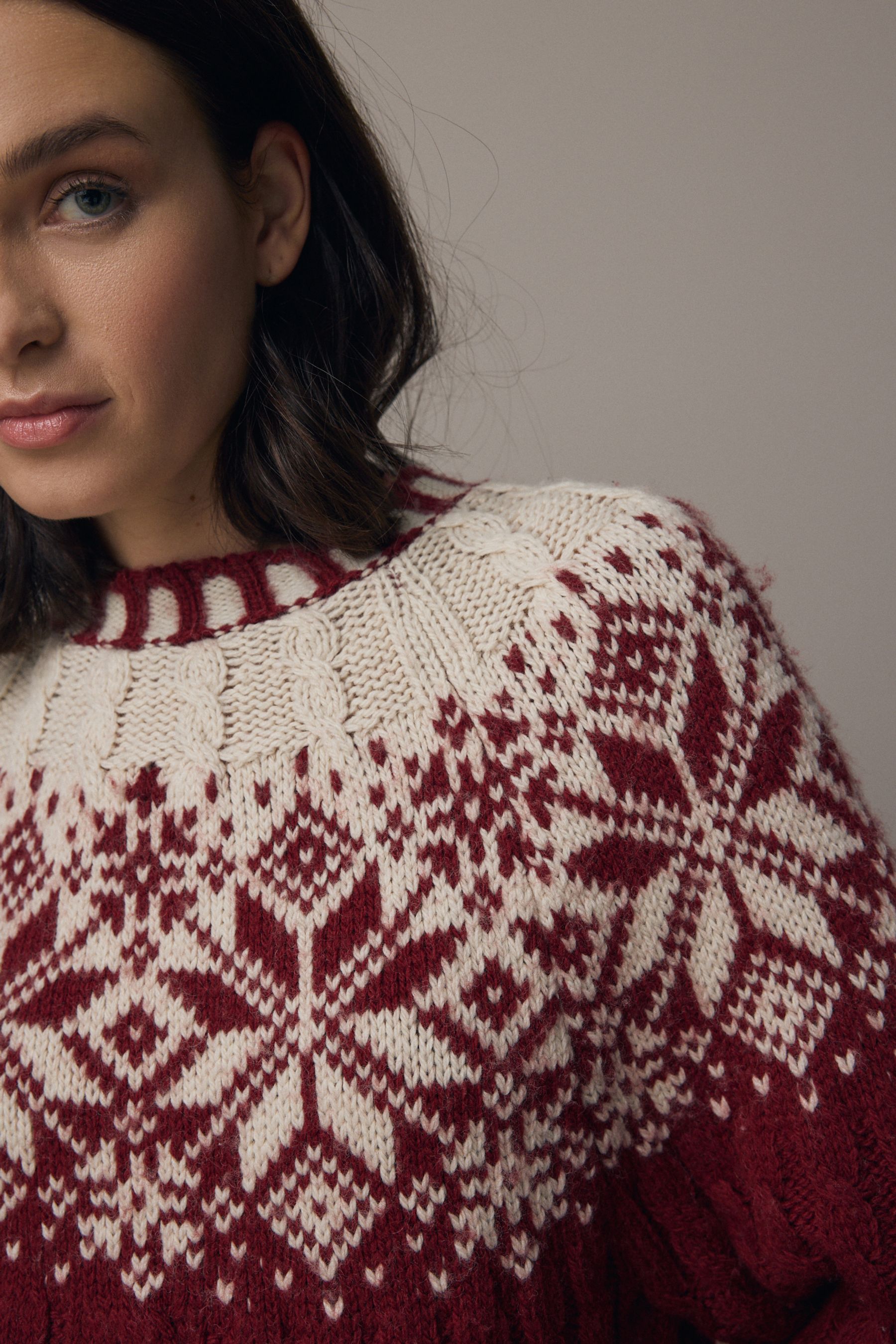 Fairisle Gift Christmas Pattern Print Dress