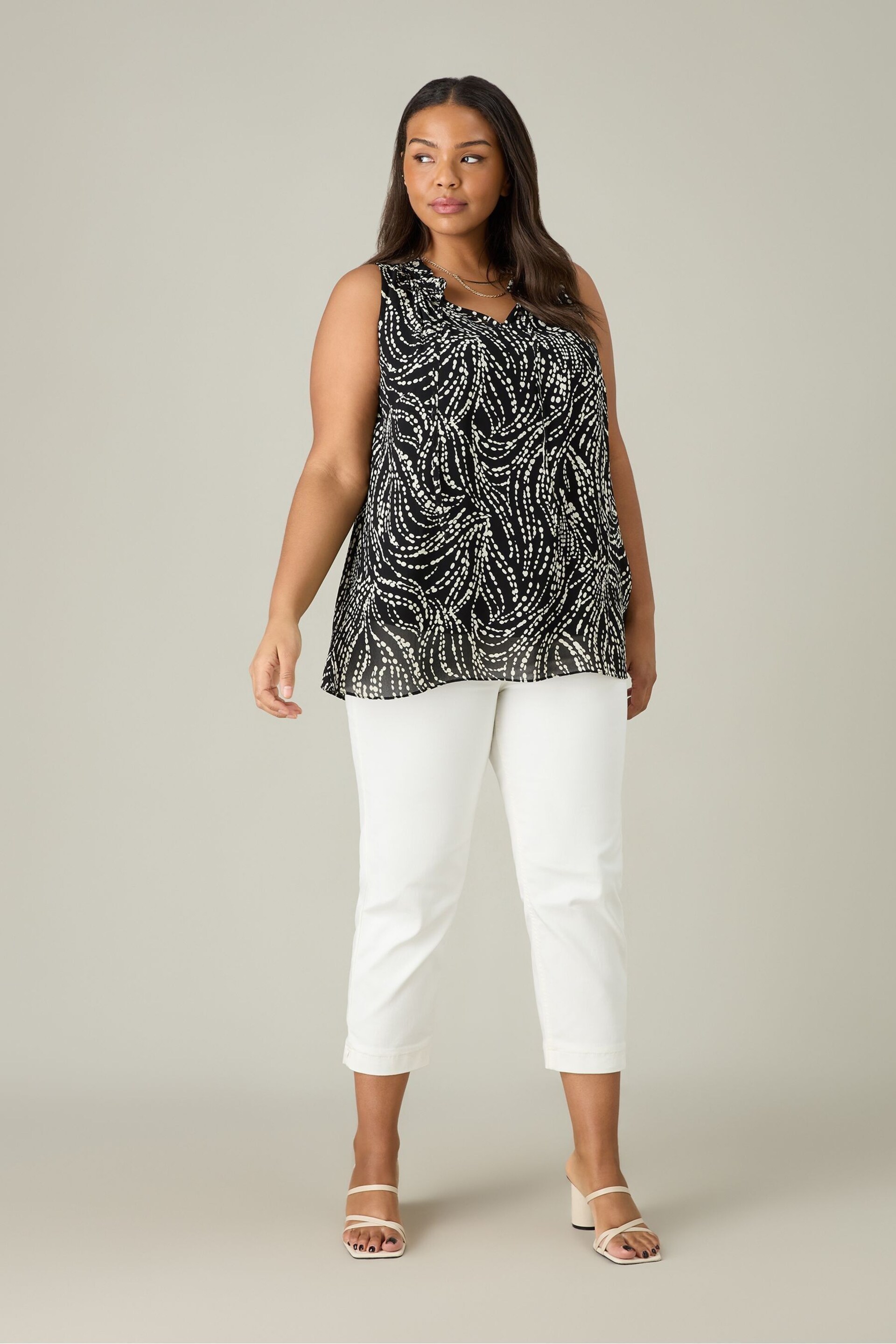 Live Unlimited Curve Ivory Cropped White Jeggings - Image 1 of 6
