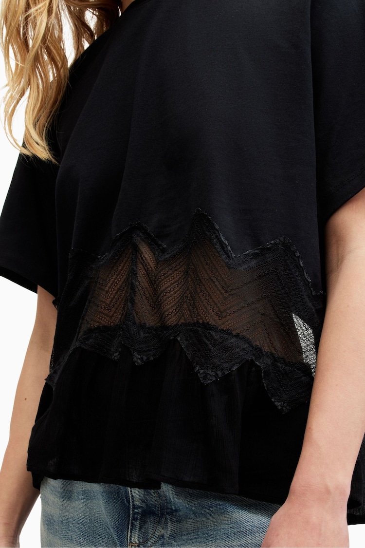 AllSaints Black Gracie T-Shirt - Image 2 of 8