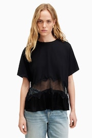 AllSaints Black Gracie T-Shirt - Image 6 of 8