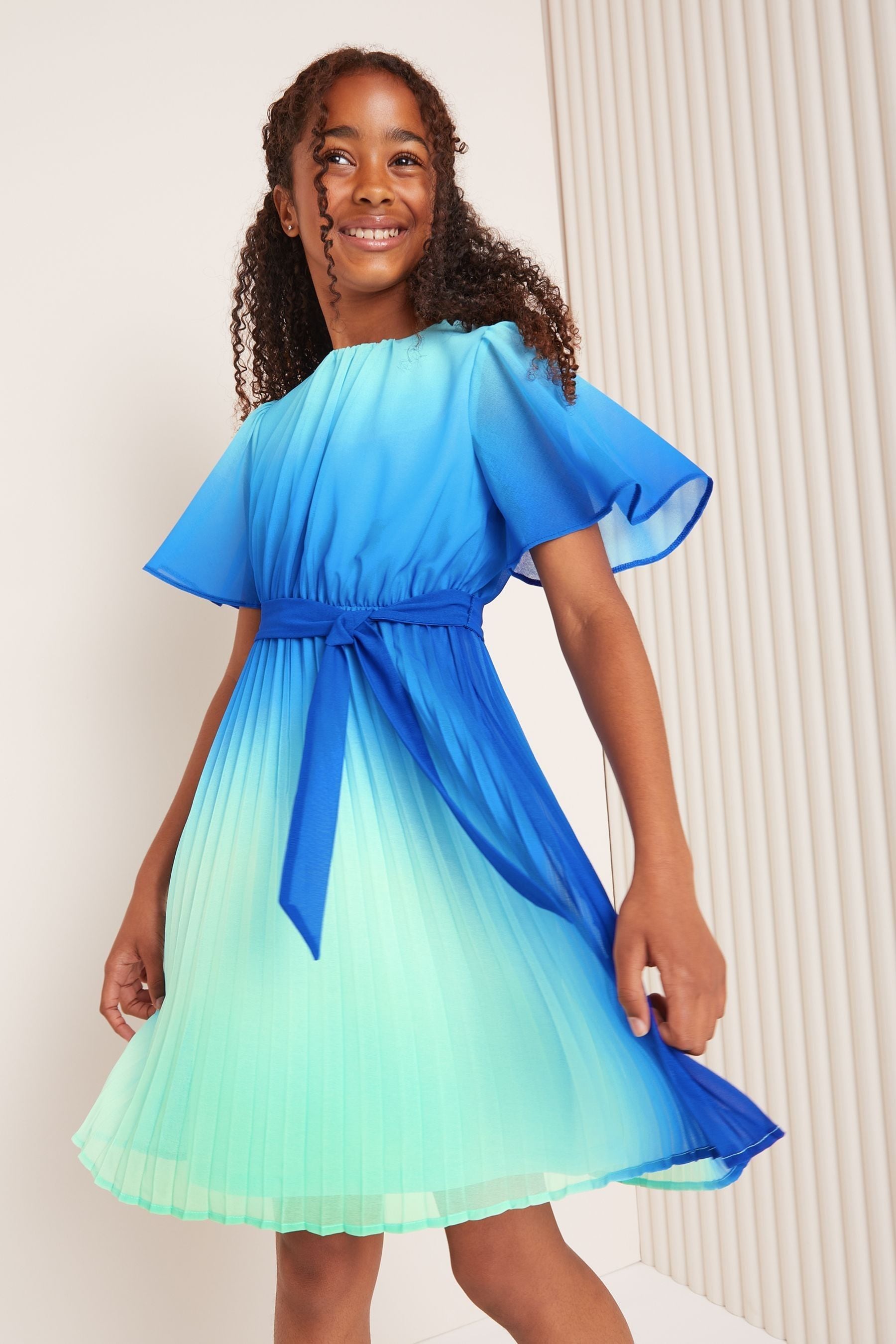 Jasper conran blue pleated dress top