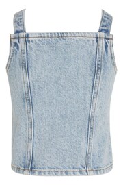 Calvin Klein Jeans Blue Strap Denim Top - Image 5 of 6