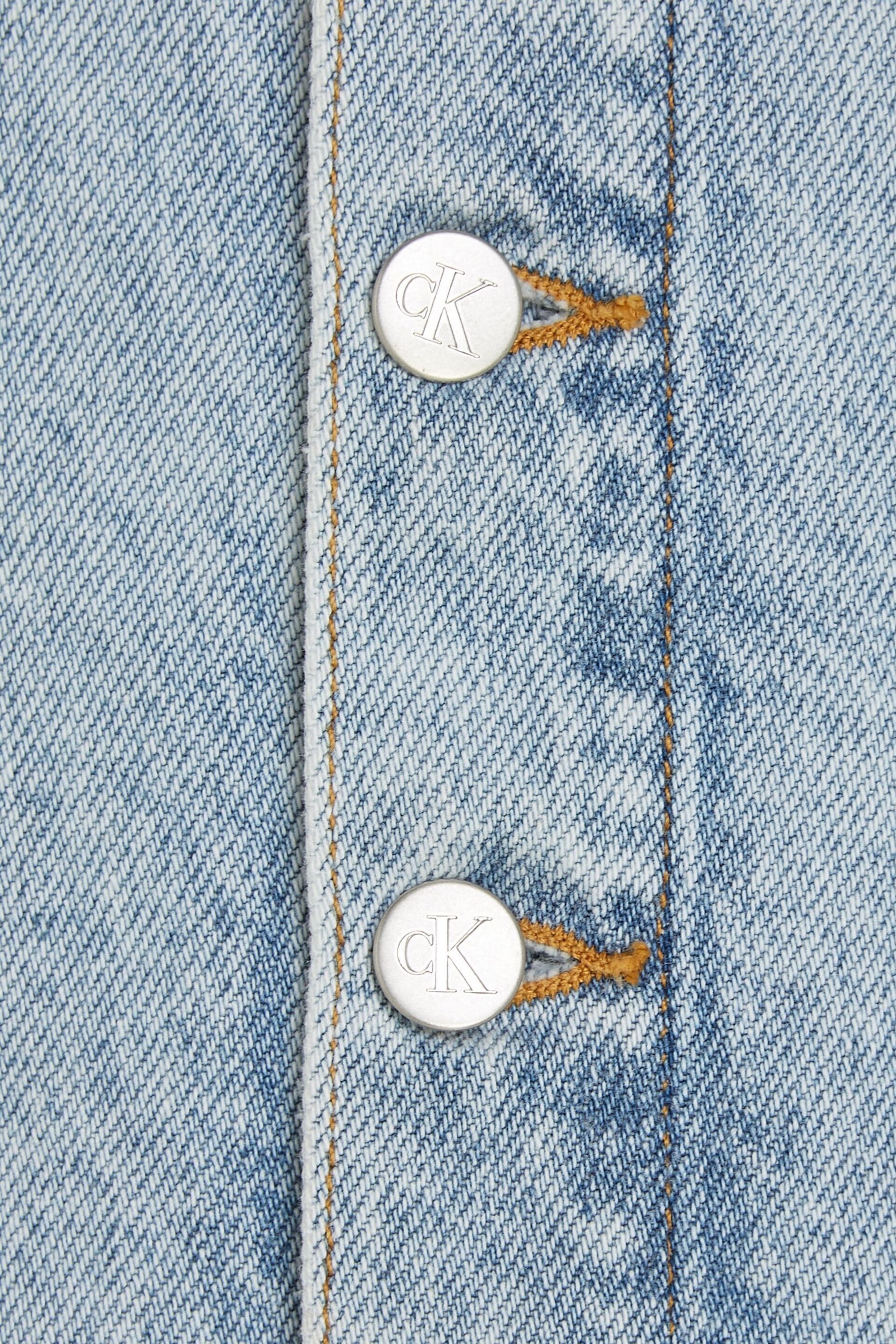 Calvin Klein Jeans Blue Strap Denim Top - Image 6 of 6