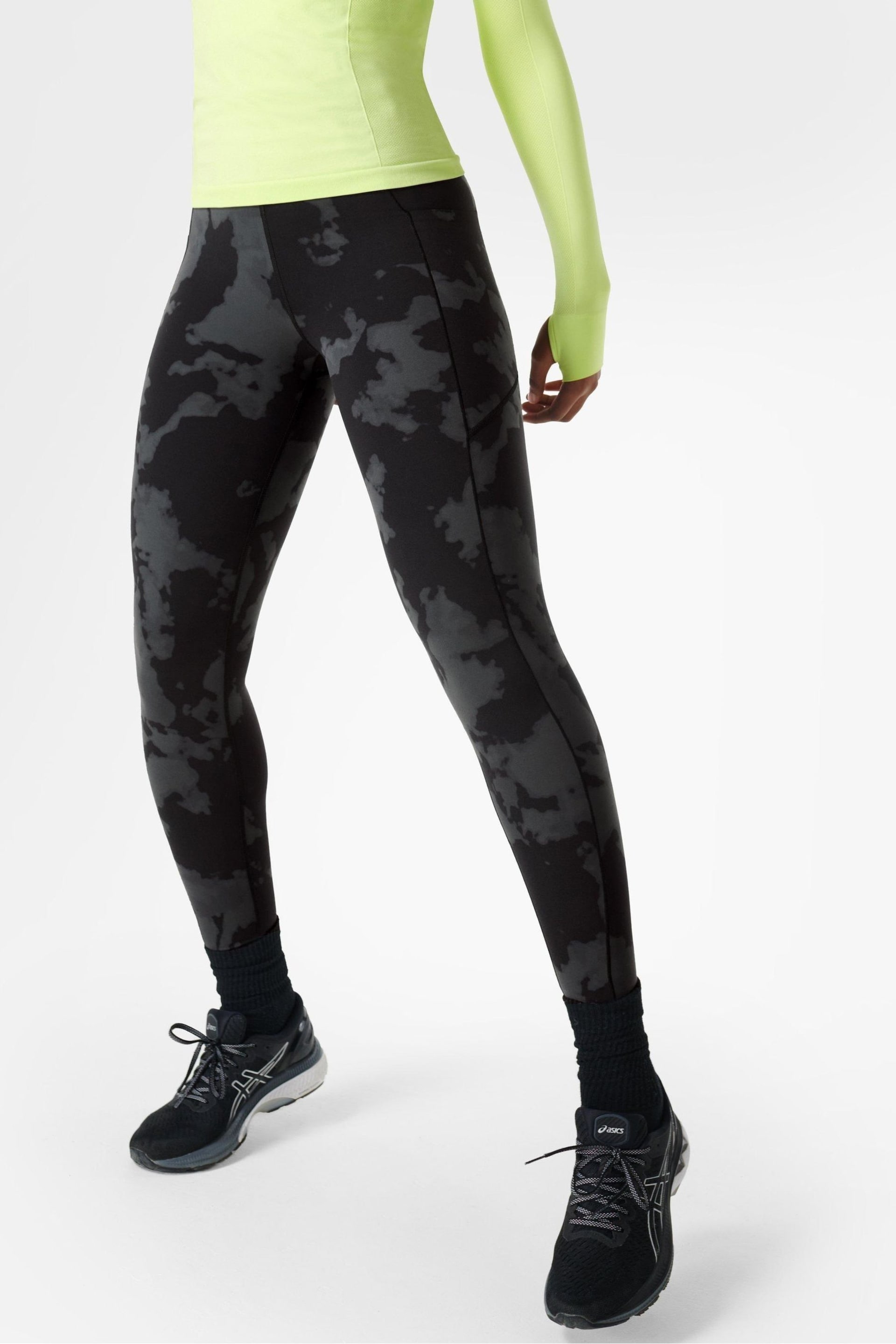 Sweaty Betty Black Fade Print Full Length Power UltraSculpt High Waist Workout Leggings - Image 1 of 6