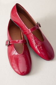 Red Signature Leather Mary Jane Shoes - Image 3 of 5