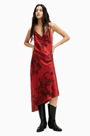 AllSaints Red Alexia Sanibel Dress - Image 1 of 6