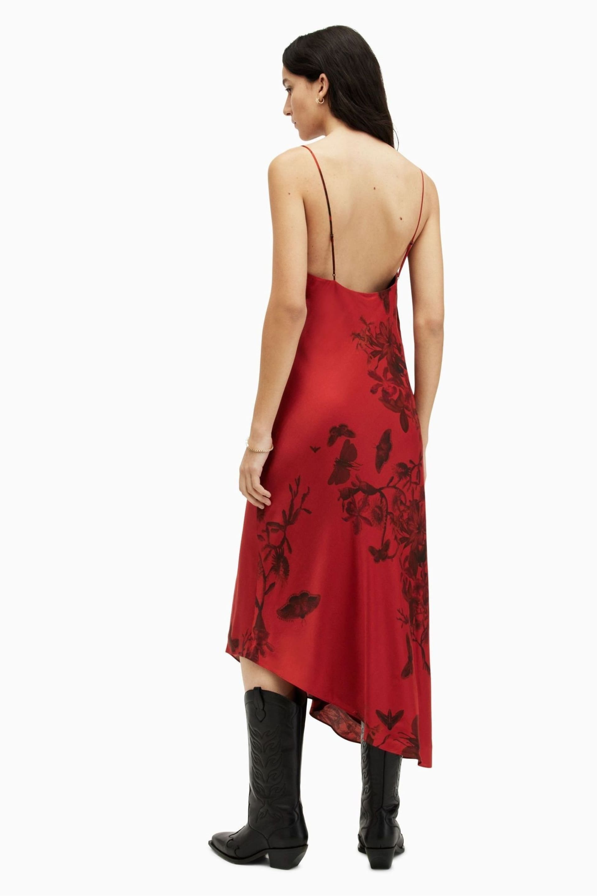 AllSaints Red Alexia Sanibel Dress - Image 2 of 6