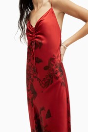 AllSaints Red Alexia Sanibel Dress - Image 5 of 6