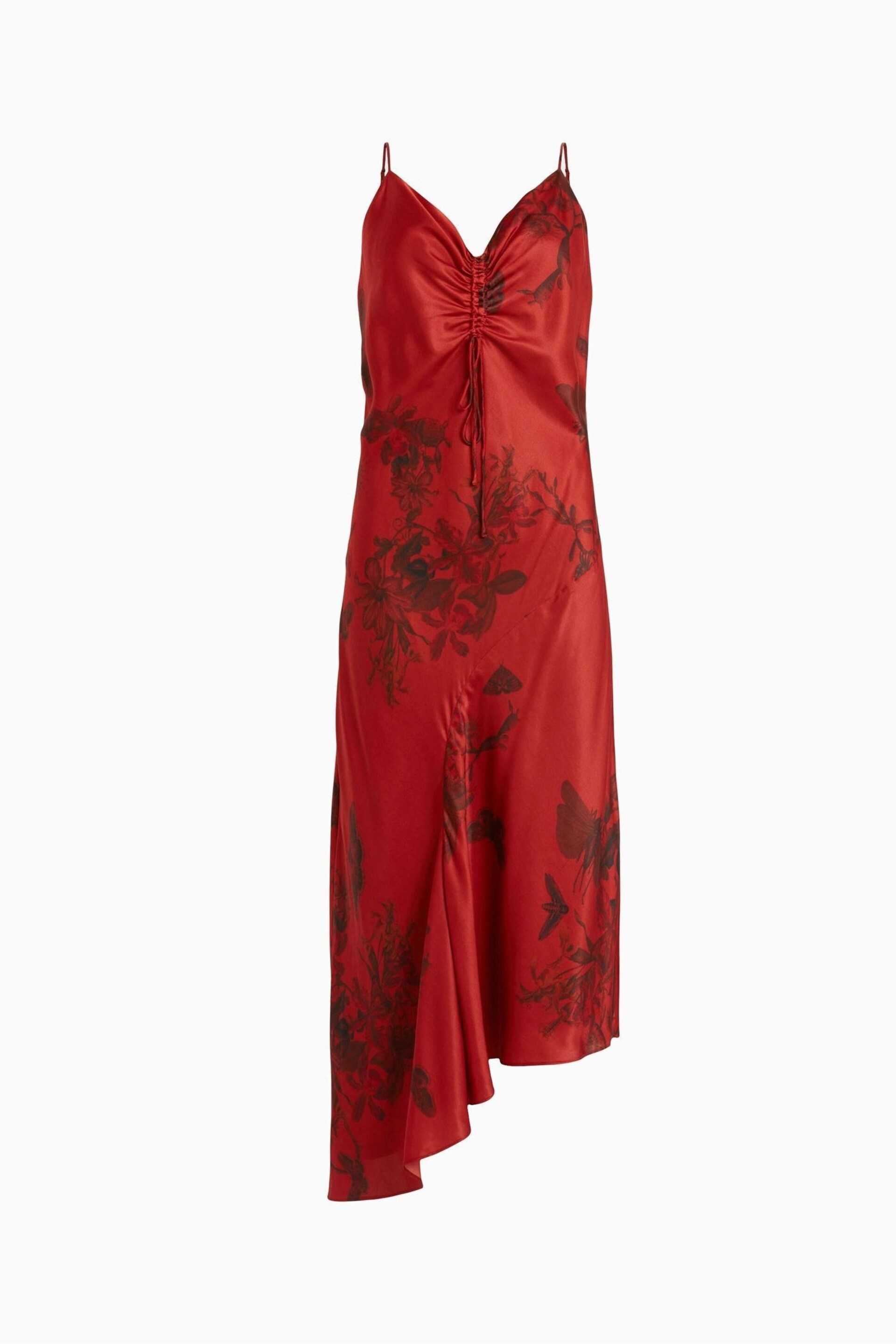 AllSaints Red Alexia Sanibel Dress - Image 6 of 6