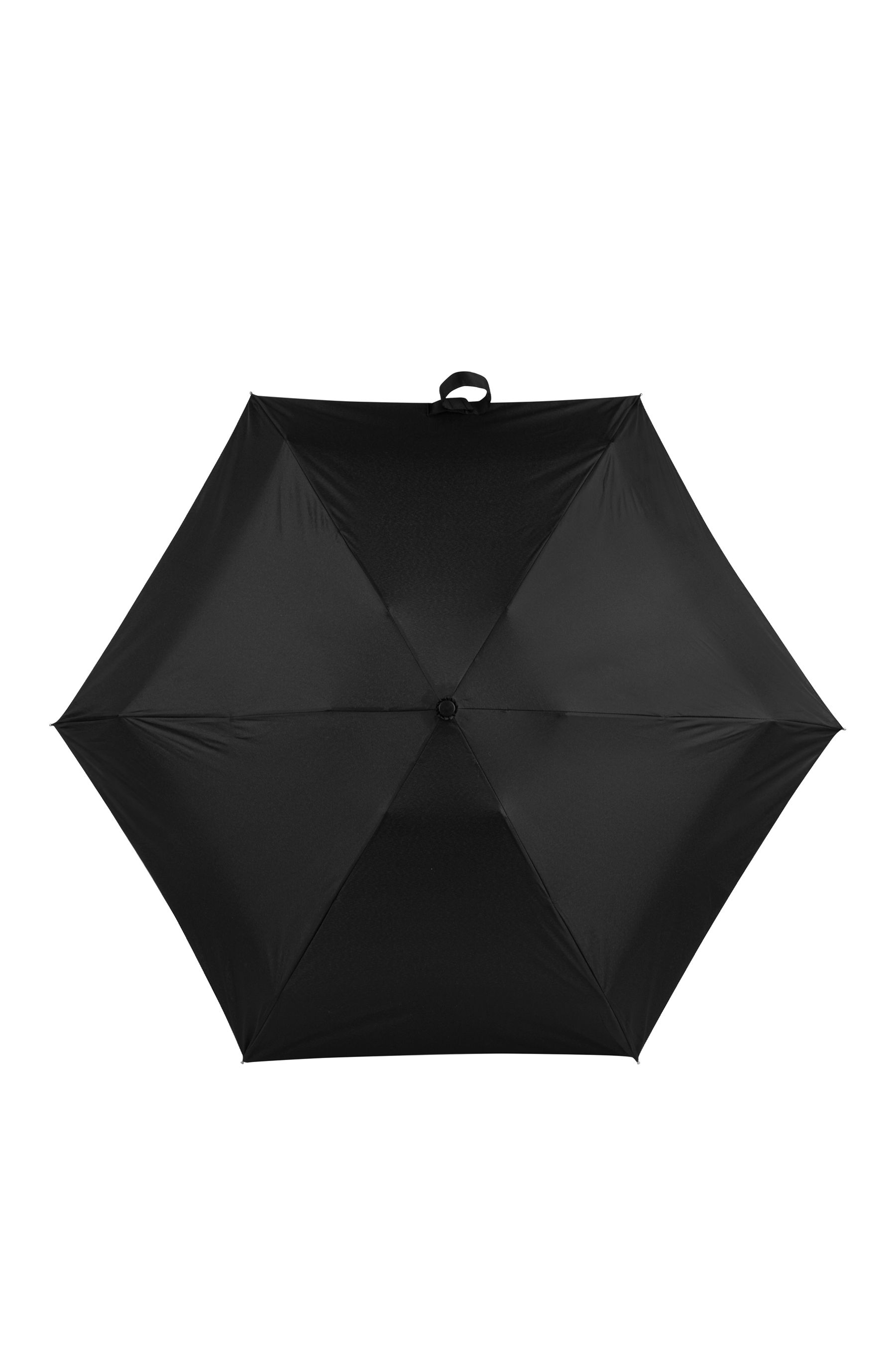 Totes Black Eco Brella Compact Round Umbrella