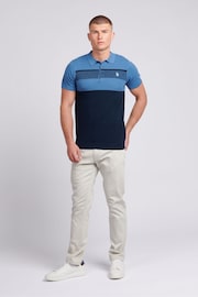 U.S. Polo Assn. Mens Regular Fit Blue Stripe Knit Polo Shirt - Image 3 of 7