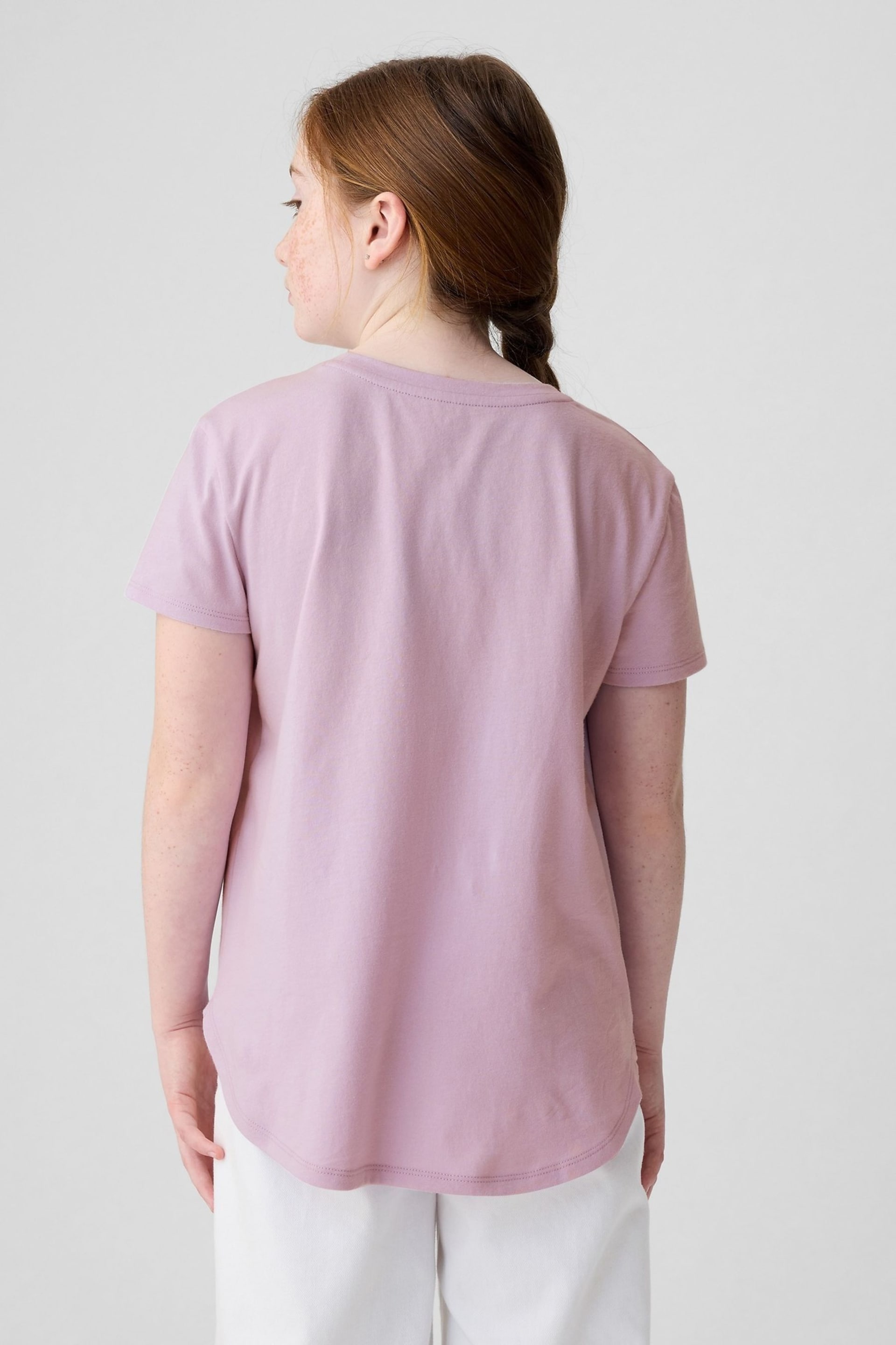 Gap Purple Dolphin Cotton Flippy Sequin Graphic Short Sleeve T-Shirt (4-13yrs) - Image 2 of 4