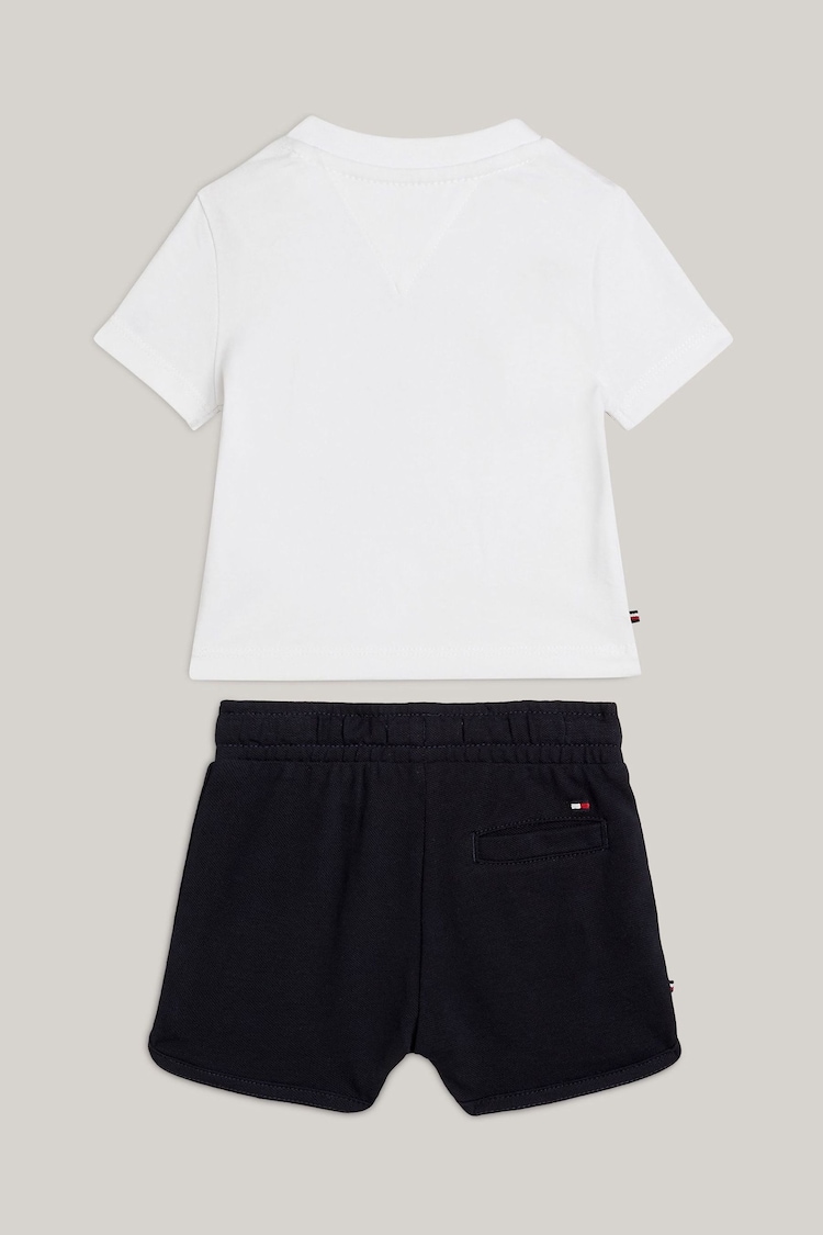 Tommy Hilfiger White Baby Logo Shorts Set - Image 1 of 2