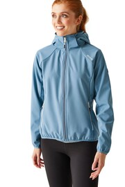 Regatta Blue Bourda Hooded Softshell Jacket - Image 2 of 6