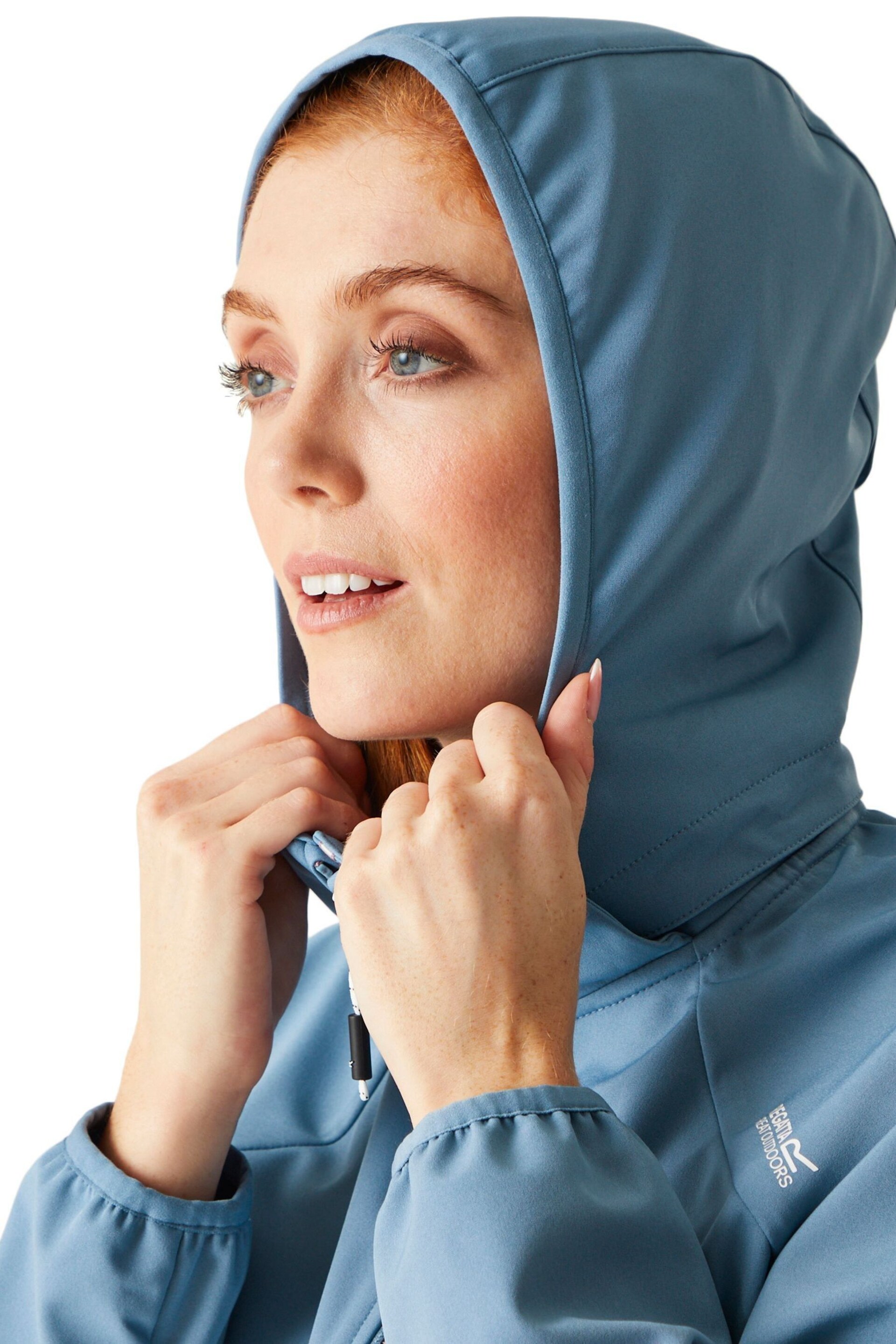 Regatta Blue Bourda Hooded Softshell Jacket - Image 4 of 6