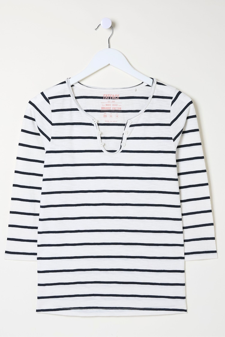 FatFace Porter White Stripe T-Shirt - Image 4 of 4