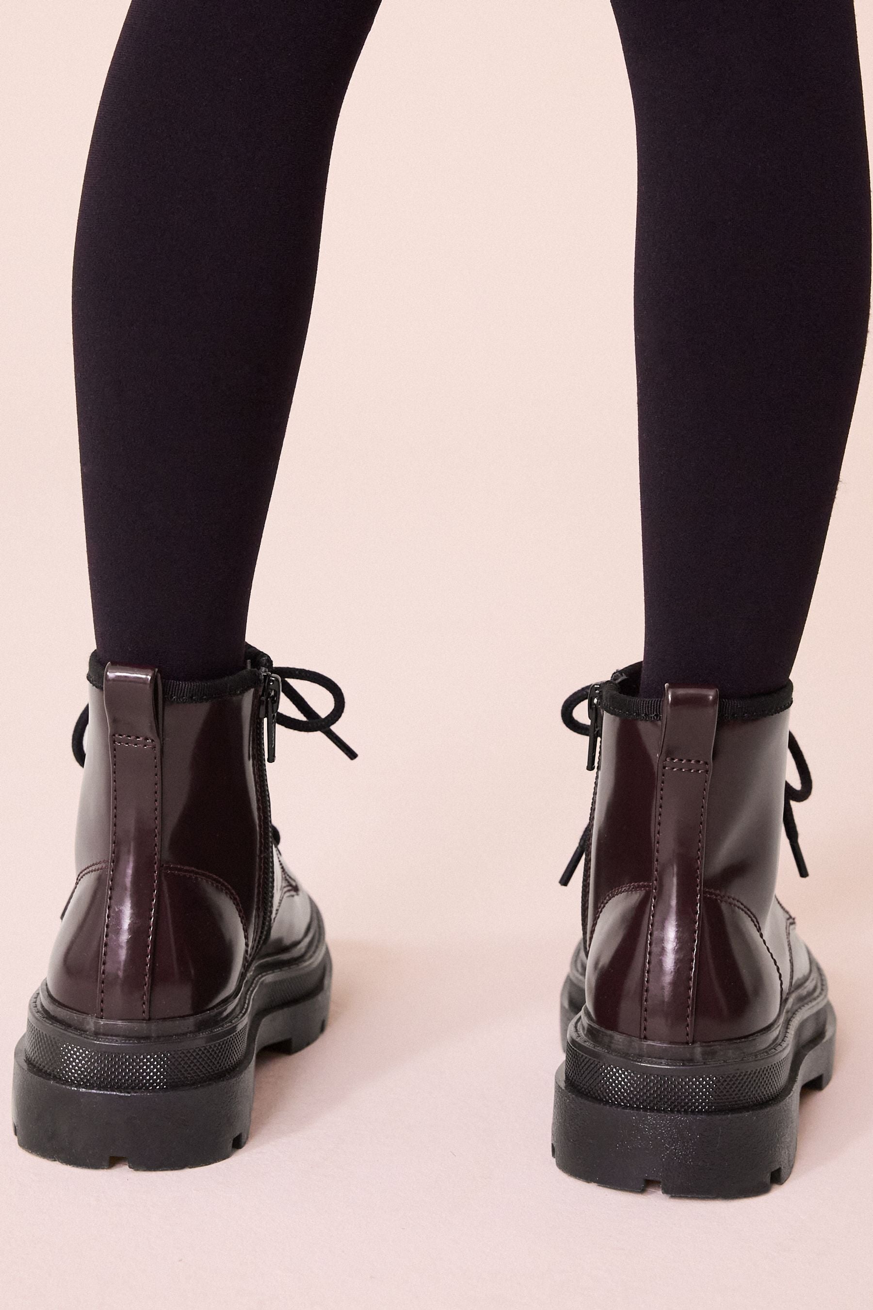 Red lace up ankle boots new arrivals
