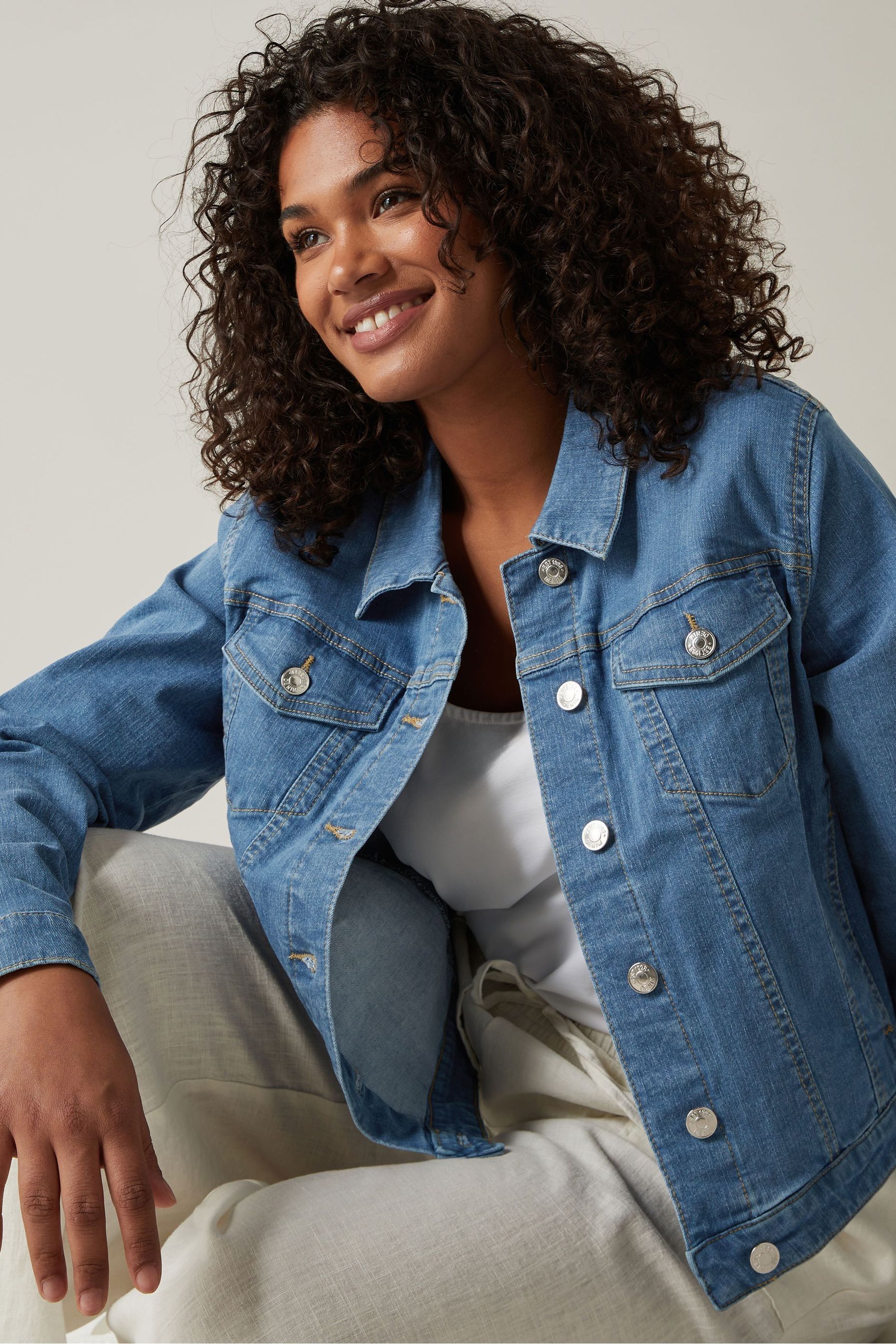 Buy Evans Stretch Denim Jacket from Next Luxembourg