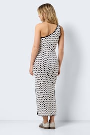 NOISY MAY Black Crochet Stripe One Shoulder Mini Dress - Image 2 of 7