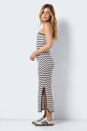 NOISY MAY Black Crochet Stripe One Shoulder Mini Dress - Image 4 of 7