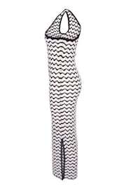 NOISY MAY Black Crochet Stripe One Shoulder Mini Dress - Image 7 of 7