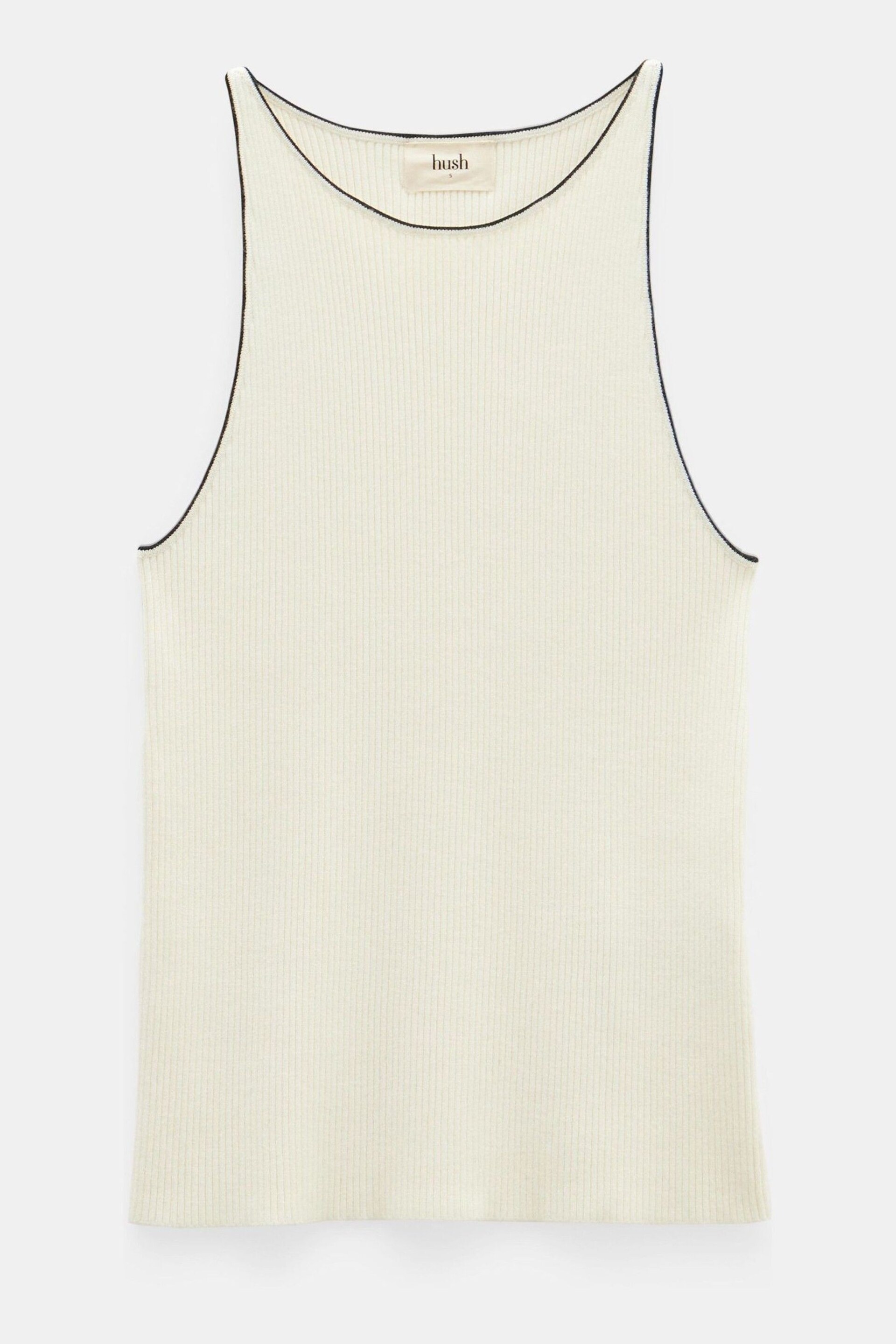 Hush Natural Acher Ribbed Knitted Vest - Image 5 of 5