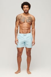 Superdry Blue Printed 15 Inch Recycled Swim Shorts - Image 3 of 3